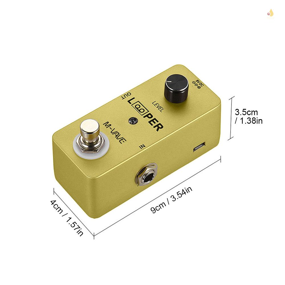 Bàn Đạp Hiệu Ứng Đàn Guitar Điện mynice M-VAVE Looper Mini Max. Vỏ Kim Loại Bảo Vệ Toàn Diện 5 Phút Không Giới Hạn Cho Thu Âm 5 Phút