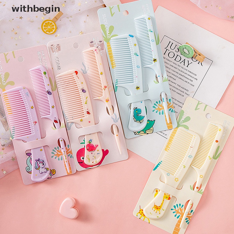 Bộ 2 Lược Đuôi Nhọn Chống Tĩnh Điện Dễ Thương Cho Bé Gái