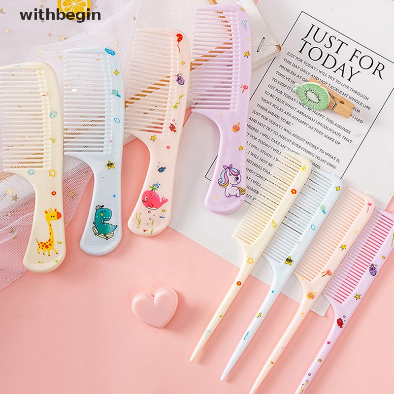 Bộ 2 Lược Đuôi Nhọn Chống Tĩnh Điện Dễ Thương Cho Bé Gái