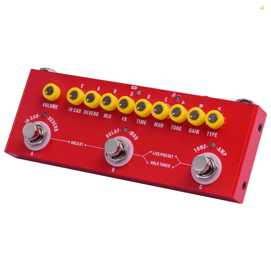 Bàn Đạp Hiệu Ứng Đàn Guitar Điện Không Dây Đa Năng Di Động Kết Hợp Pin Tích Hợp Với Điện Thoại Ghi Âm