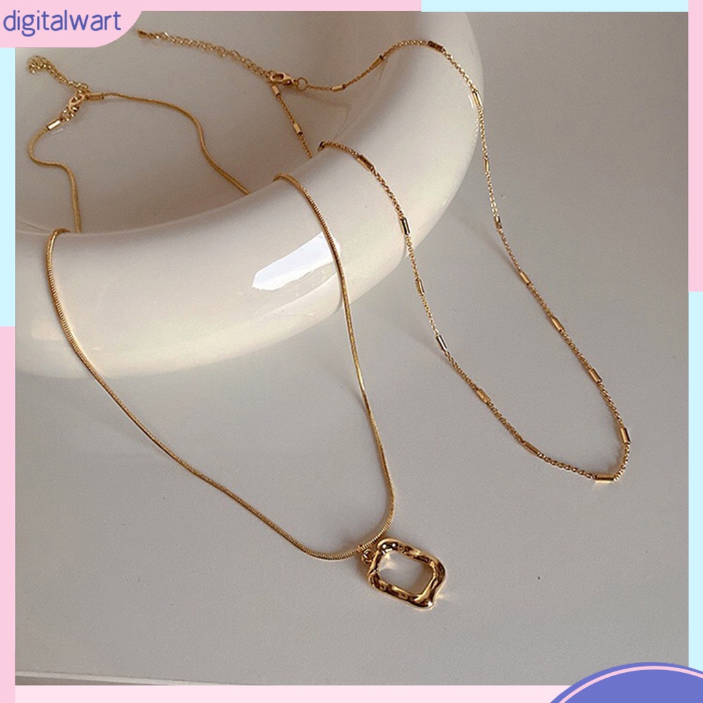 [IGT] Vòng cổ Bằng Thép Không Gỉ Khối Lượng Nhẹ Trang Trí Thanh Lịch Màu Sắc Đơn Giản Dành Cho Nữ