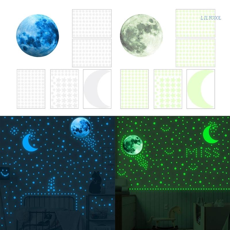 Miếng Dán Tường Dạ Quang Phát Sáng Trong Bóng Tối Trang Trí Nội Thất DIY
