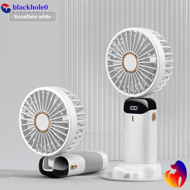 Quạt Điện Usb Mini Cầm Tay 5 Tốc Độ Có Màn Hình Led Hiển Thị Kỹ Thuật Số