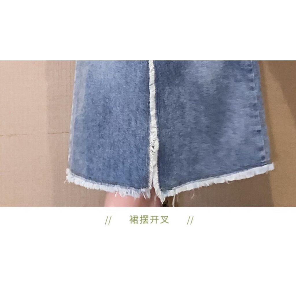 Bộ Áo Tay Dài Phối Chân Váy Denim Thời Trang Mới Cho Bé Gái 5-6 - 7-8 - 9-10 - 11-12 - 13-14 - 15 Tuổi 2023