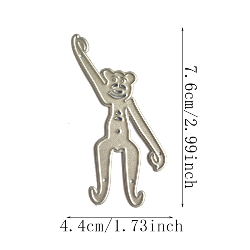Khuôn Cắt Giấy Kim Loại Hình Khỉ Con Xinh Xắn
