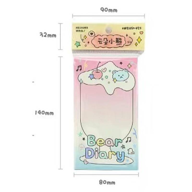 Bộ 80 Giấy Ghi Chú Họa Tiết Gấu Hoạt Hình / Ngôi Làng / Ngôi Nhà / Ngôi Làng Dễ Thương Dùng Làm Quà Tặng Cho Bé DIY