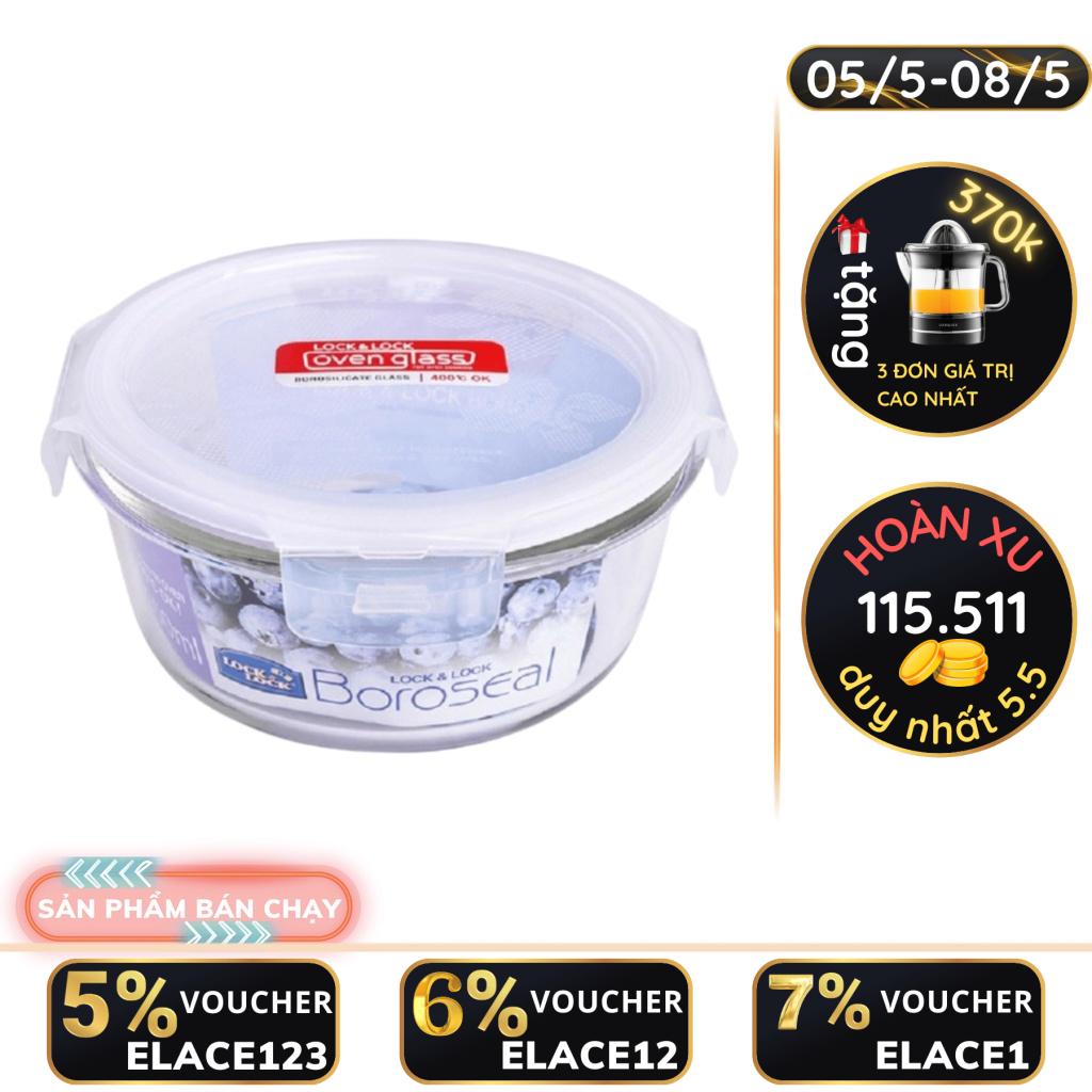 Hộp thủy tinh tròn chịu nhiệt Lock&Lock 650ml, hộp đựng cơm đi làm lock and lock 650ml LLG831 - Cheapmall