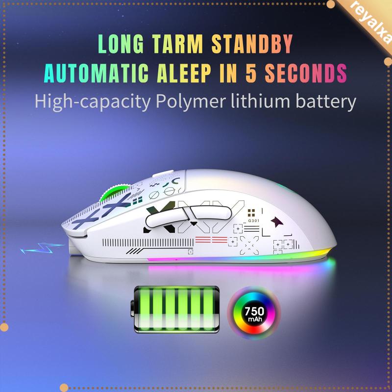 Chuột Chơi Game 2.4G Hai Chế Độ BT + USB) Có Đầu Nhận Tín Hiệu USB Tiện Dụng 3600 DPI Cho PC / Laptop