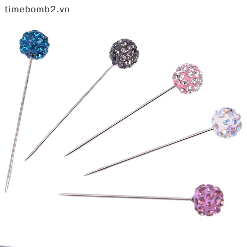 Set 30 Ghim Cài Khăn Choàng Đầu Thẳng Đính Đá Phong Cách Hồi Giáo An Toàn