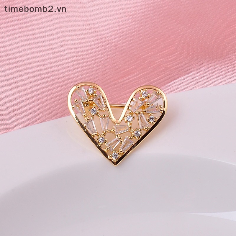 Ghim Cài Áo Hình Trái Tim Thời Trang Dành Cho Nữ