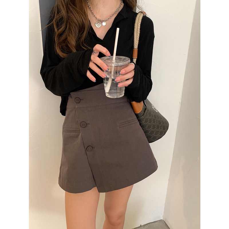 Quần Short Lưng Cao Thời Trang Hàn Quốc Cá Tính Cho Nữ