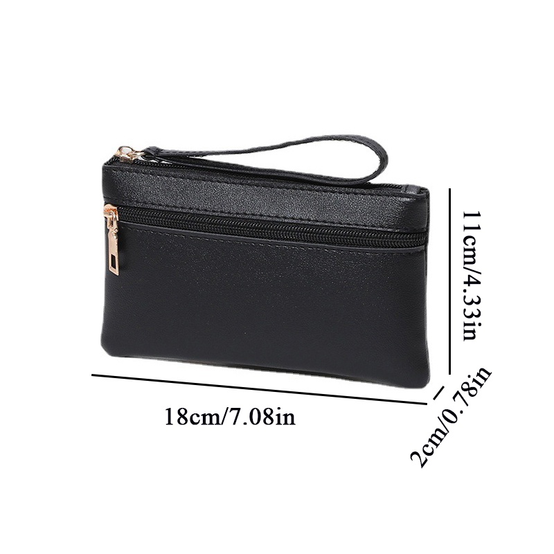 Ví Dài Cầm Tay Mềm Mại Có Dây Kéo Nhiều Ngăn Phong Cách Vintage Cho Nữ