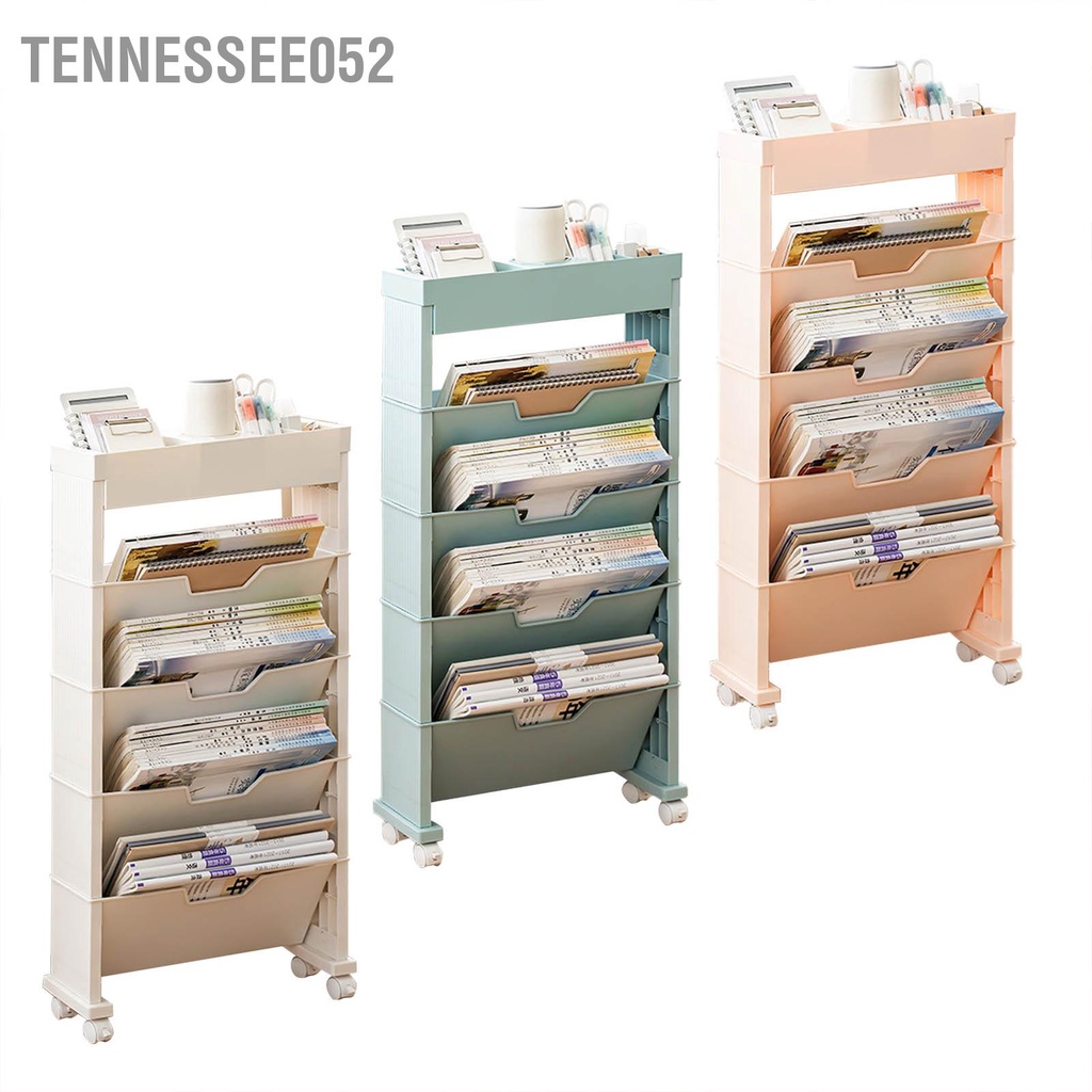 Tennessee052 Giá sách lớp học nhiều có thể gập lại với bánh xe đa năng lưu trữ mở rộng cho phòng khách