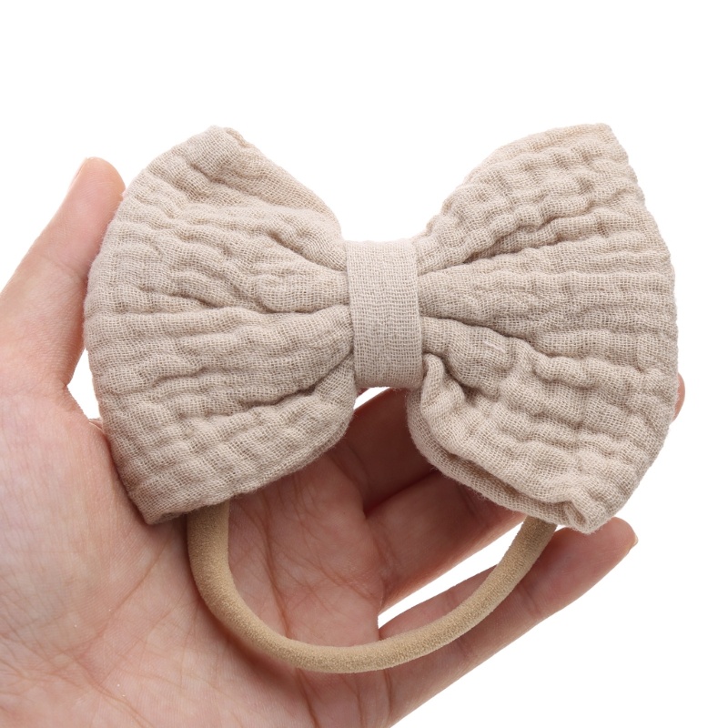 Băng Đô Nơ Bằng Cotton Mềm Co Giãn Thời Trang Dành Cho Bé Gái