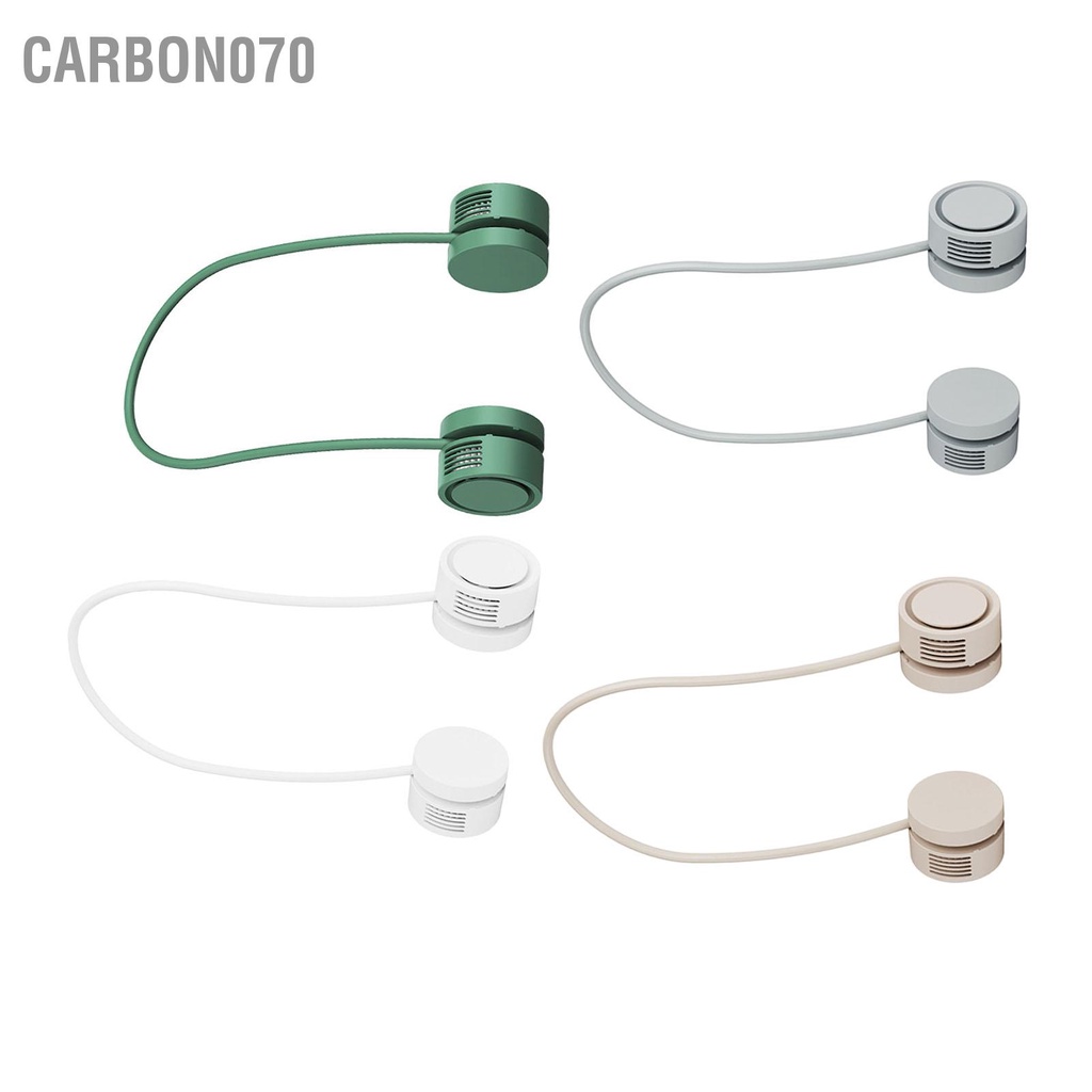 Carbon070 Quạt Treo Cổ Di Động Sạc USB Mini Rảnh Tay Không Cánh Có Chức Năng Xông Phòng Cho Ngoài Trời