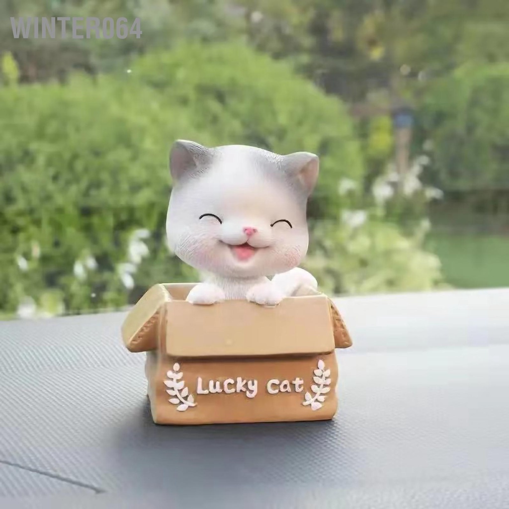 Winter064 Xe Lắc Đầu Búp Bê Nội Thất Điều Khiển Trung Tâm Trang Trí Đồ Dễ Thương Nhựa Hàng Thủ Công