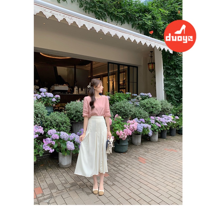 Tóc Thẳng ~ [Hàng Có Sẵn] Giày Búp Bê Mũi Vuông Đế Dày Mềm Mại Phù Hợp Với Mùa Hè Dễ Phối Đồ Cho Nữ