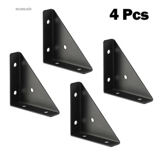 【GRCEKRIN】Heavy Duty Triangular Reinforcement Brackets for Wood Connection 4 Pack Iron Angle Corner Protector