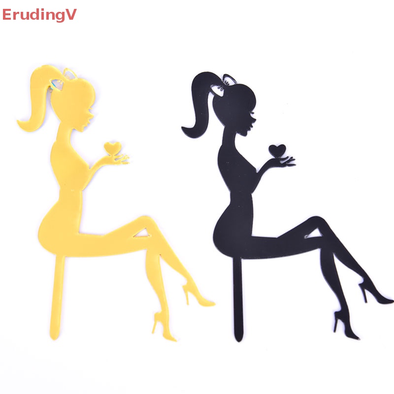 [ErudingV] Que Cắm Trang Trí Bánh Kem Hình Giày Cao Gót Cho Tiệc Cưới [Mới]