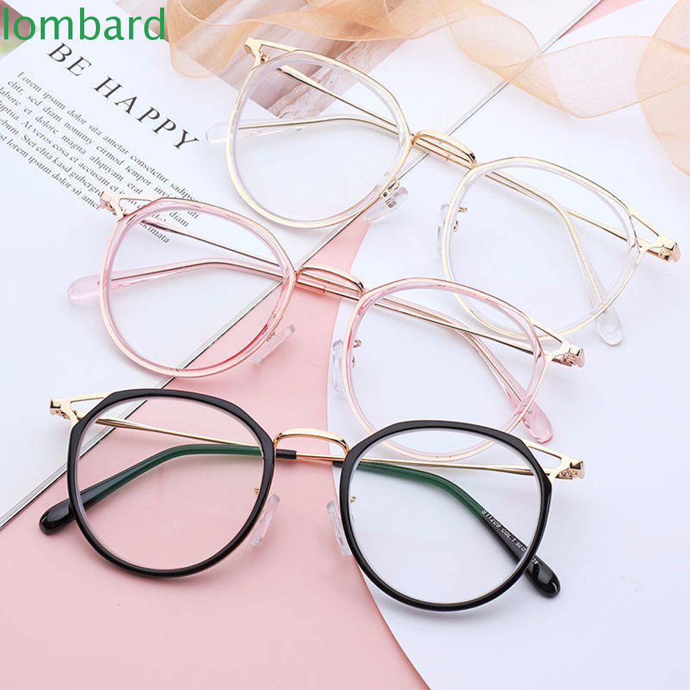 Kính Bảo Hộ LOMBARD Gọng Kim Loại Trong Suốt Chống Tia Bức Xạ Ánh Sáng Xanh Dễ Phối Đồ Thời Trang Cho Nam Và Nữ