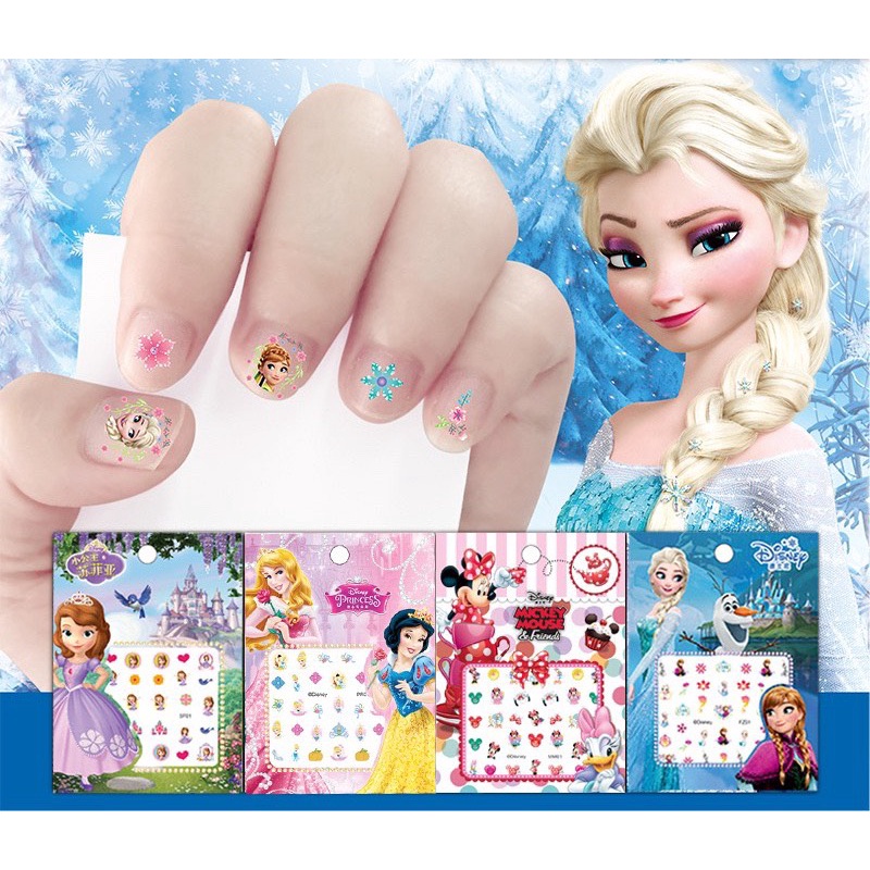 Sticker Nổi 3D Dán Móng Tay Họa Tiết Hoạt Hình Công Chúa MyBaby