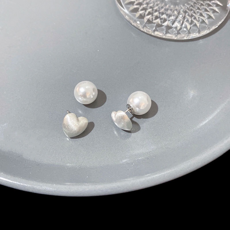 Bông Tai Ngọc Trai Hình Trái Tim Phong Cách Âu Mỹ Hàng Mới 2023