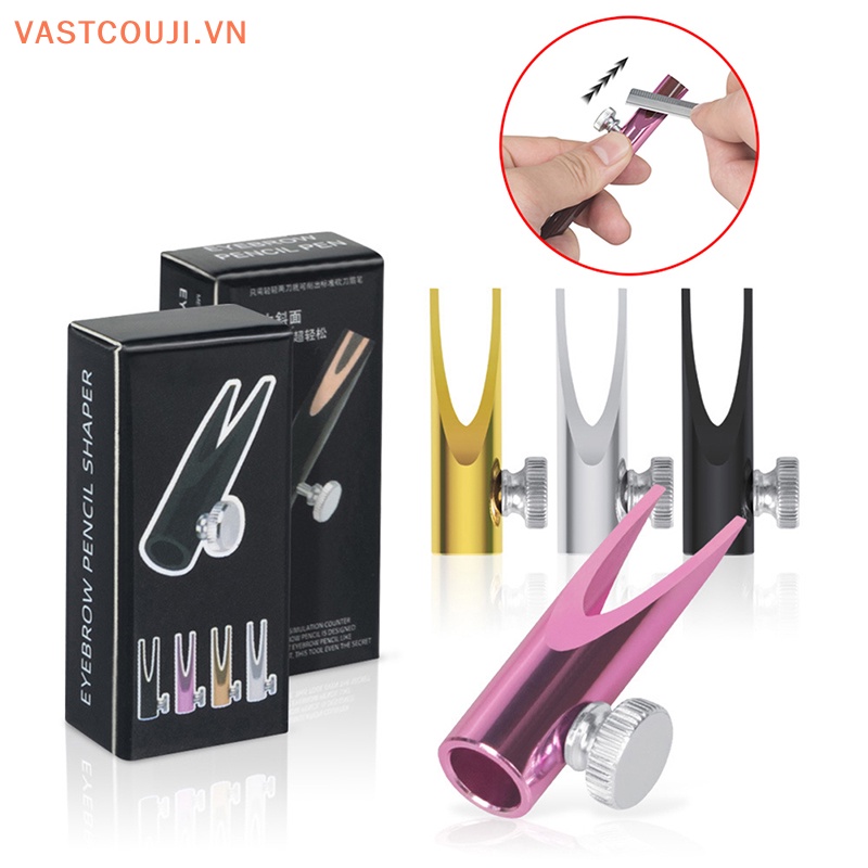 Bút Chì Kẻ Lông Mày Hai Đầu Dạng Chuốt Bằng Kim Loại Hiệu VASTJI