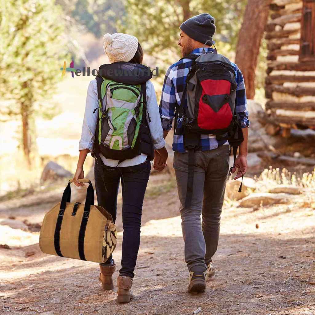 Túi Canvas Đựng Củi Gỗ Chống Rách Có Thể Gấp Gọn Tiện Lợi