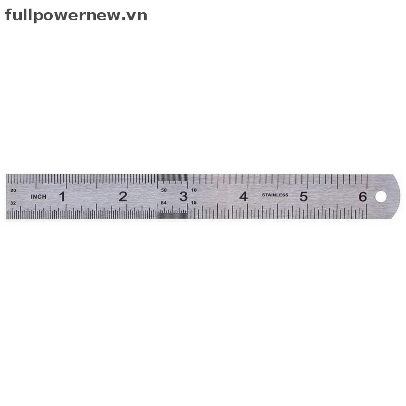 Thước Đo Dạng Thẳng Bằng Thép Không Gỉ Hai Mặt 15cm 6 Inches vn
