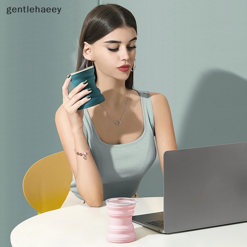 Cốc Uống Nước Silicone 320ml Có Thể Gấp Gọn Tiện Lợi