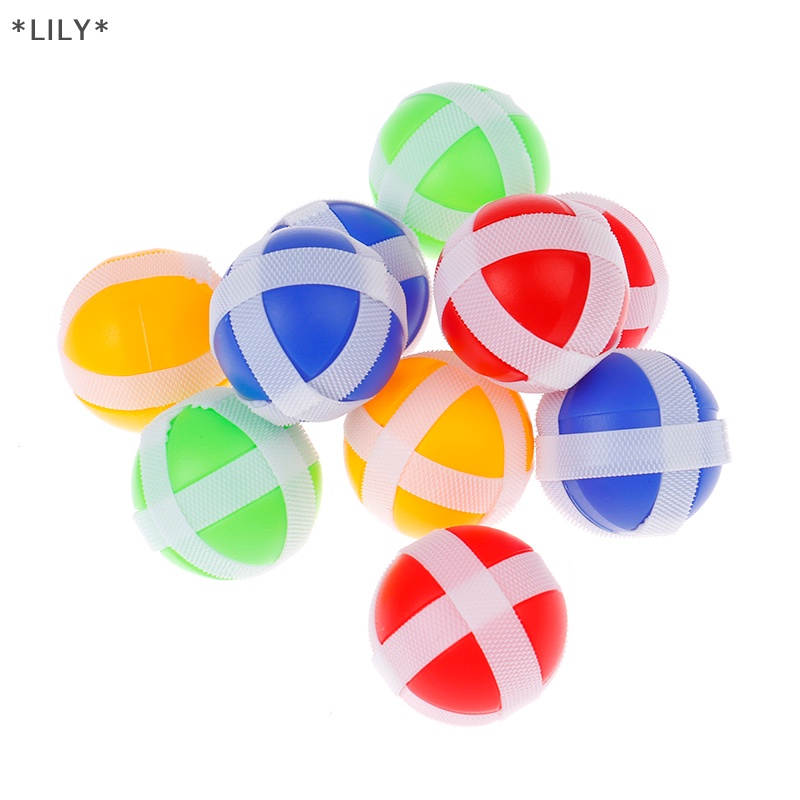 LILY 10pcs Montessori chụp mục tiêu trò chơi thể thao đồ chơi ngoài trời dính bóng uuu
