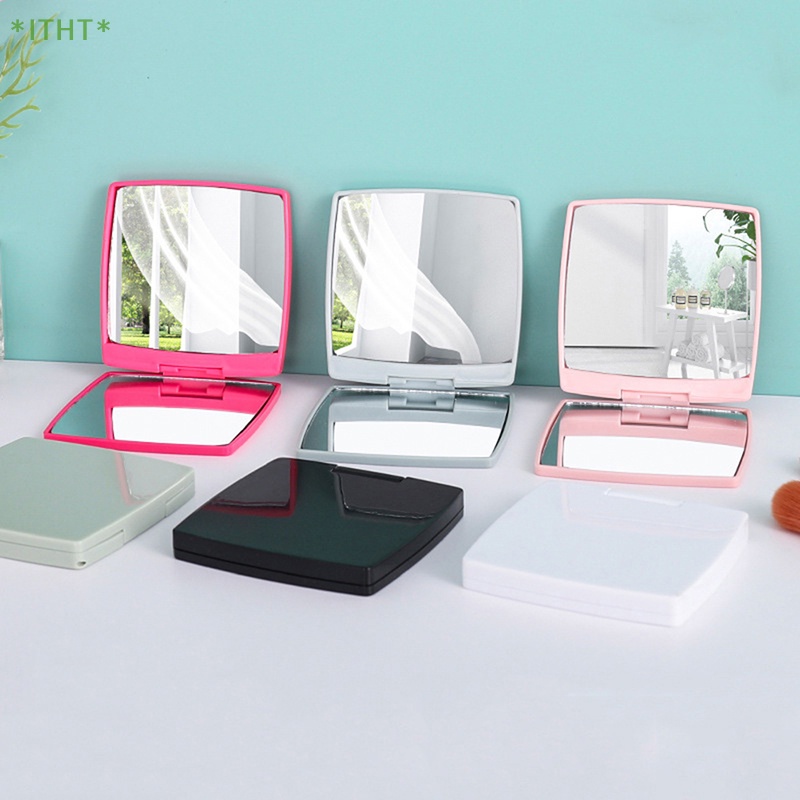 Gương Trang Điểm Hai Mặt Mini Hình Vuông Gấp Gọn Bỏ Túi Tiện Lợi Mới