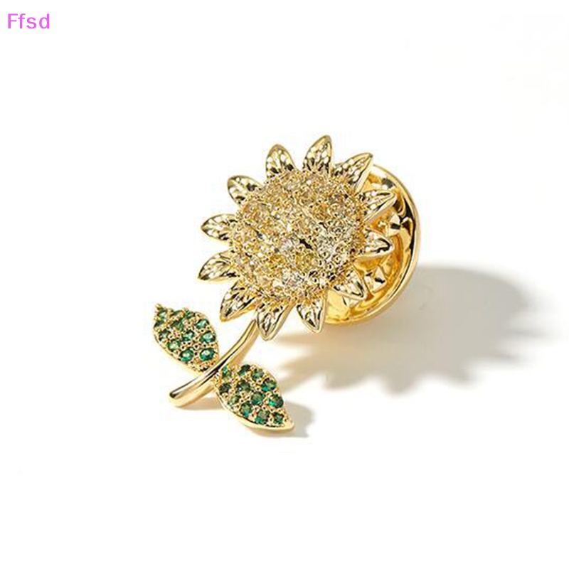 {Ffsd} Ghim Cài Áo Nhỏ Cố Định Vải Đính Đá Hình Hoa Hướng Dương Lấp Lánh Chống Ánh Sáng Thời Thượng Trang Trí Mùa Hè