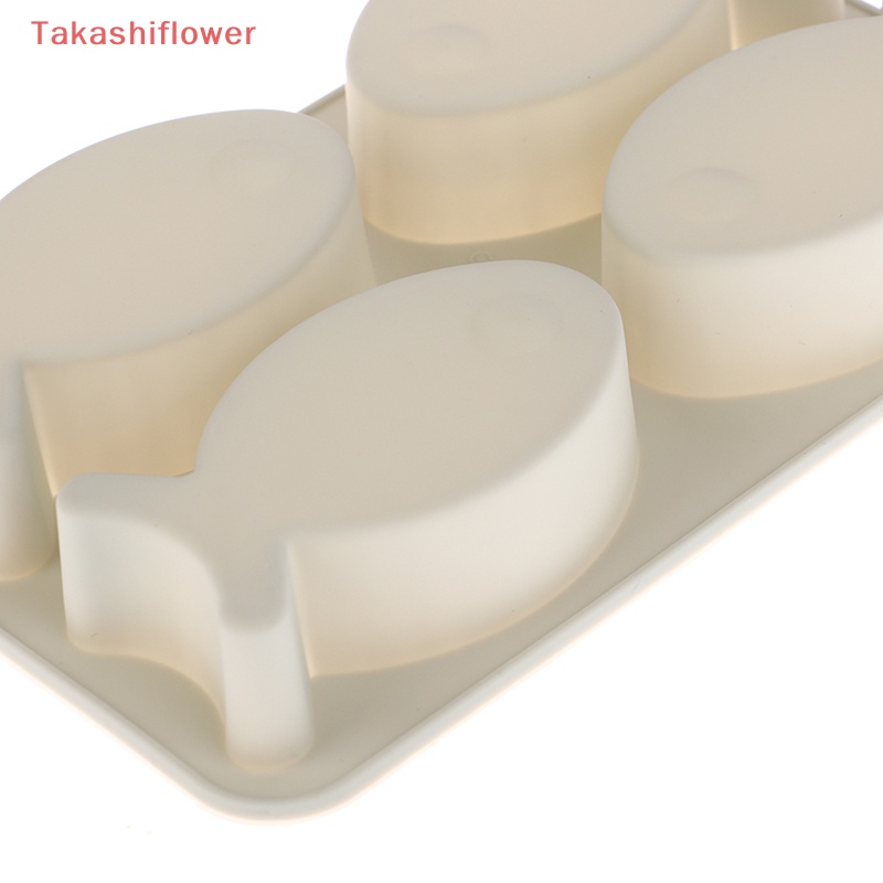 1 Khuôn Silicone Làm Bánh Hình Cá 4 Lỗ DIY