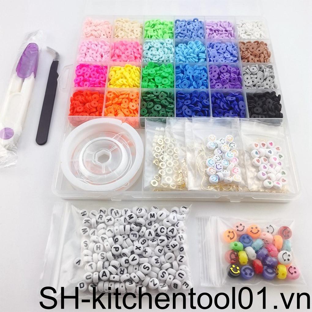 Set 6000 Hạt Đất Sét Polymer Có Thể Tái Sử Dụng Dùng Để Làm Trang Sức