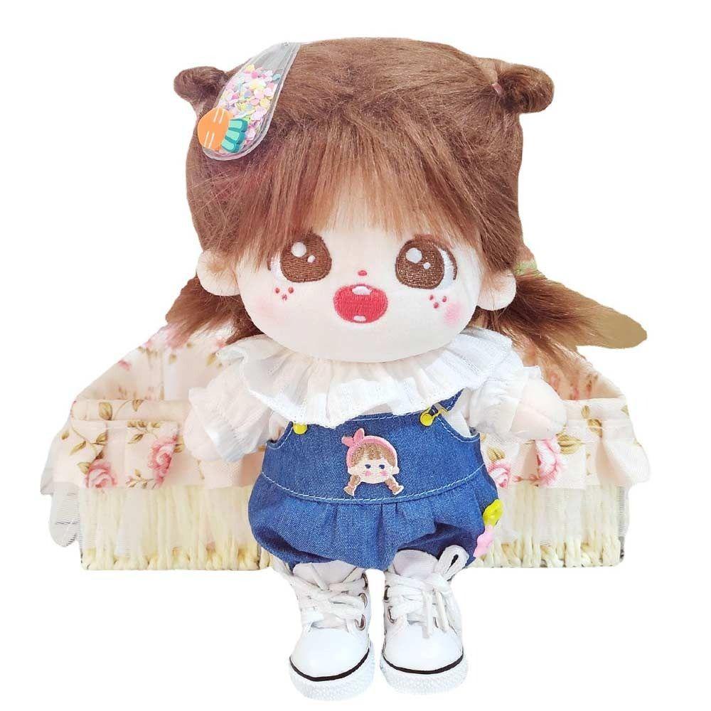 LUOL 1 Bộ Áo Thun Và Quần Yếm Dài 20cm Dành Cho Búp Bê