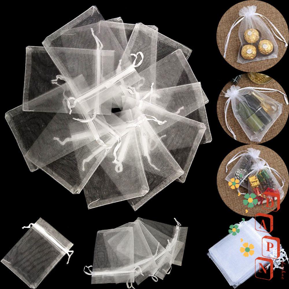 Set 25 / 50 Túi Đựng Kẹo / Trang Sức Màu Trắng DAPHS