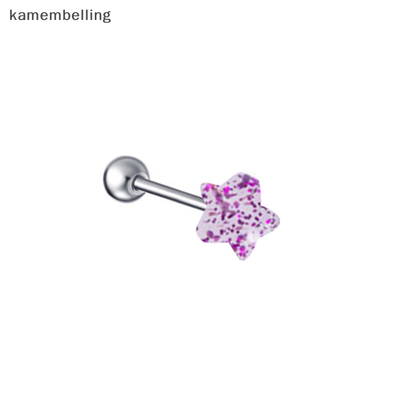 Kamembelling 1 Khuyên Xỏ Cơ Thể Bằng Kim Loại Hình Quả Bóng Goth Thời Trang