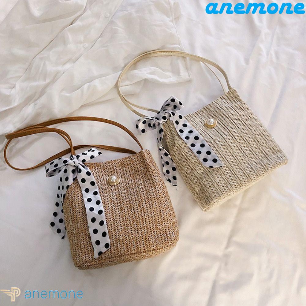 Túi Xách Đan Rơm Dễ Thương Phong Cách Bohemian Dành Cho Nữ