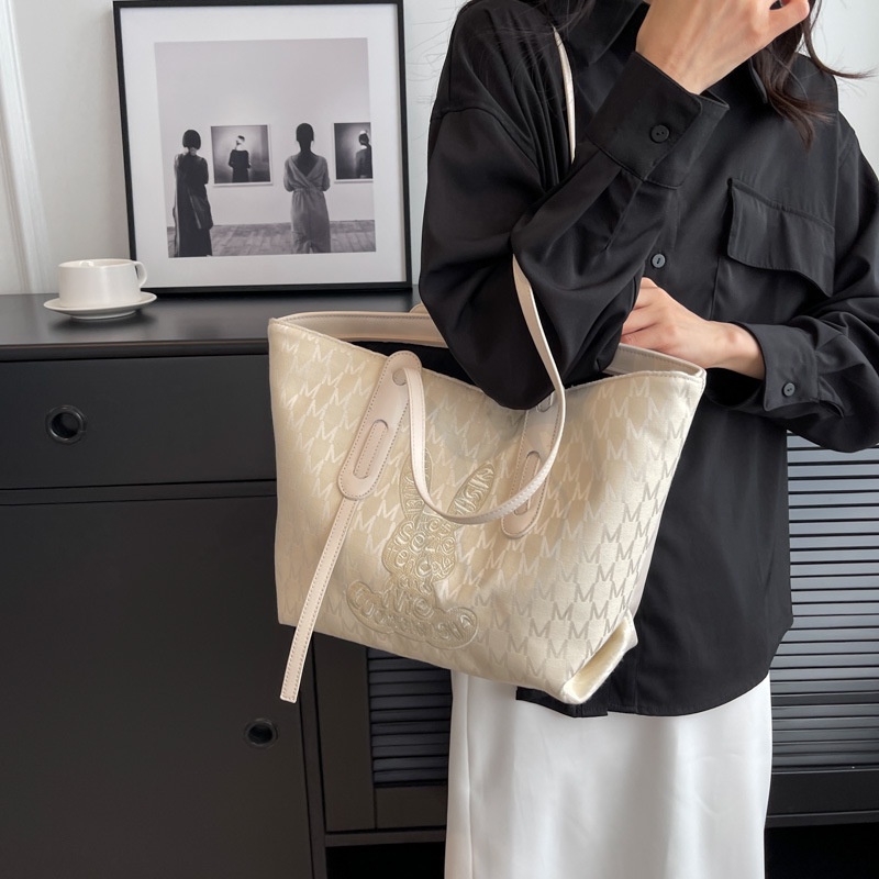 Túi Xách Vải Jacquard Sức Chứa Lớn Thời Trang Xuân Hè Cao Cấp Dành Cho Nữ