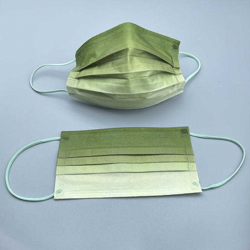 Khẩu Trang Ba Lớp Màu Gradient Thoáng Khí Chống Giọt Bắn Thời Trang Đường Phố Dành Cho Người Lớn