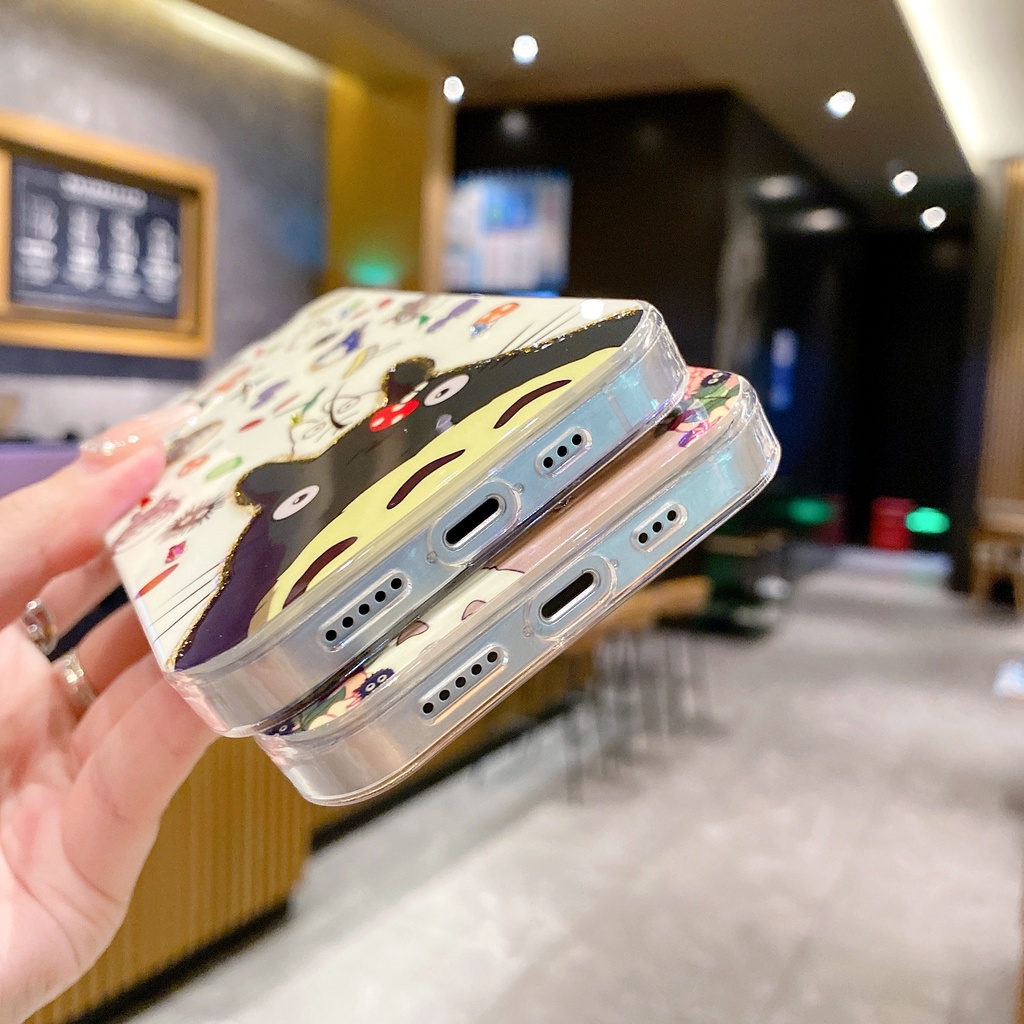 Ốp Điện Thoại TPU Chống Sốc In Hình Totoro Hoạt Hình Cho Apple IPhone 14 13 12 11 Pro MAX 14 Plus X XR XS MAX 7 8 Plus