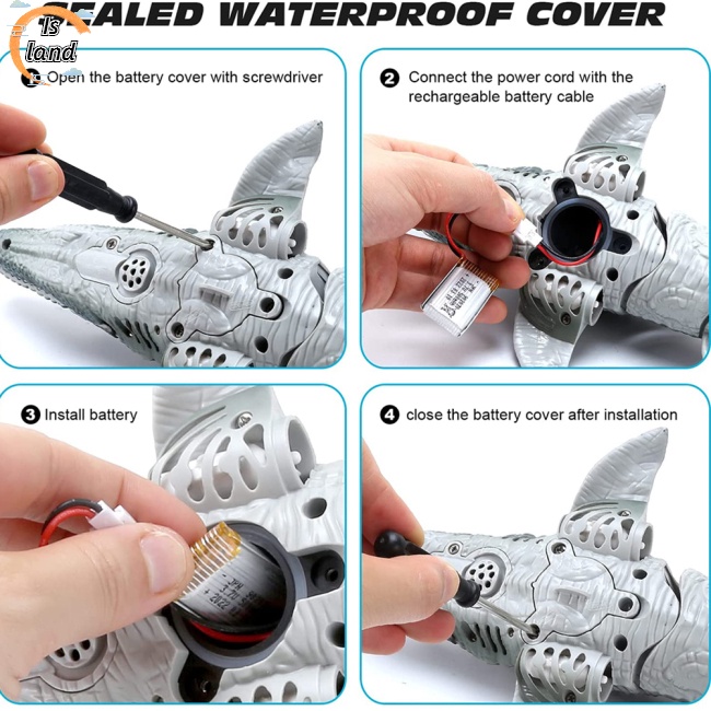 Đồ Chơi Thuyền Khủng Long Điều Khiển Từ Xa Có Đèn Vui Nhộn Cho Bé