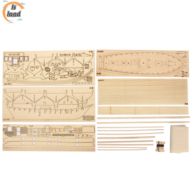 Mô Hình Thuyền Buồm Bằng Gỗ Tỉ Lệ 1: 100 Dùng Trang Trí Nhà Cửa DIY