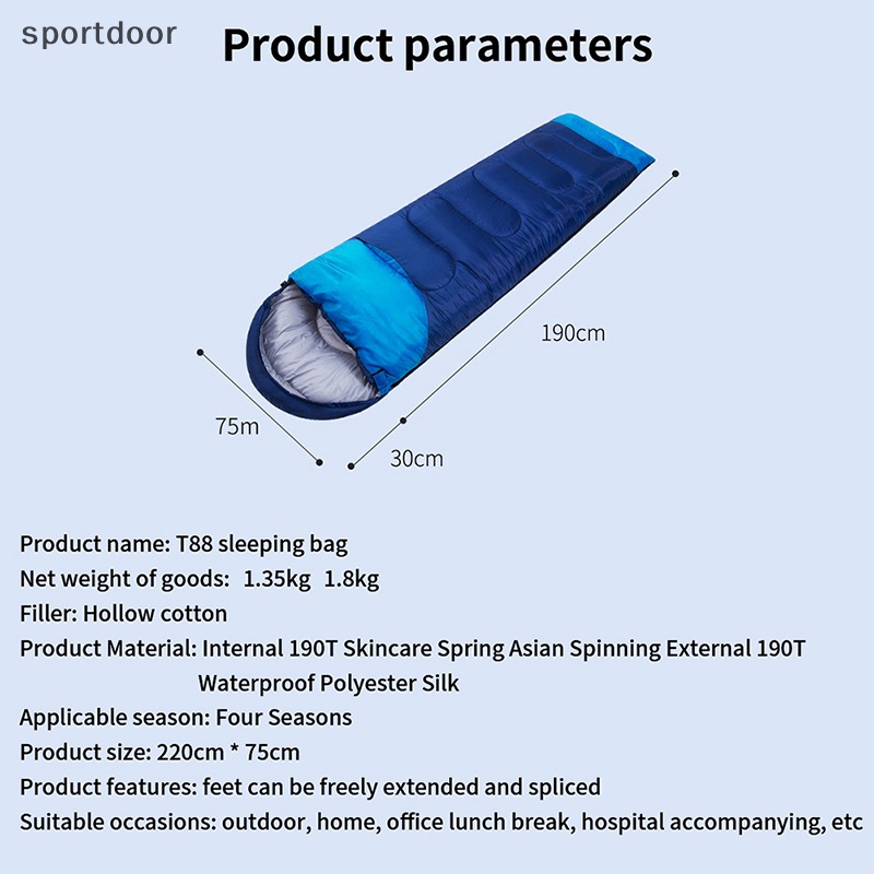 Túi Ngủ / Bao Thư Siêu Nhẹ Chống Thấm Nước Giữ Ấm Tiện Dụng Mang Theo Du Lịch / Dã Ngoại