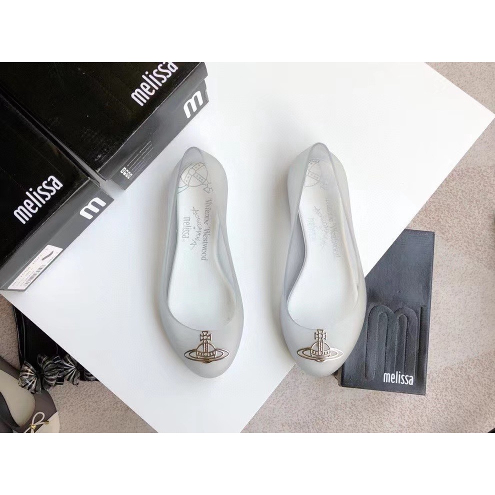 Giày Sandal Đi Biển Đế Phẳng Phong Cách melissa melissa melissa Phối Kim Loại Saturn Queen West Mùa Xuân Hè Cho Nữ