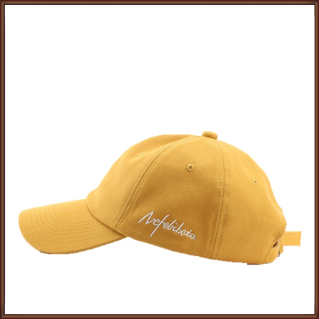 Mũ Lưỡi Trai Màu Trơn Thêu Chữ Phong Cách Hàn Quốc Thời Trang