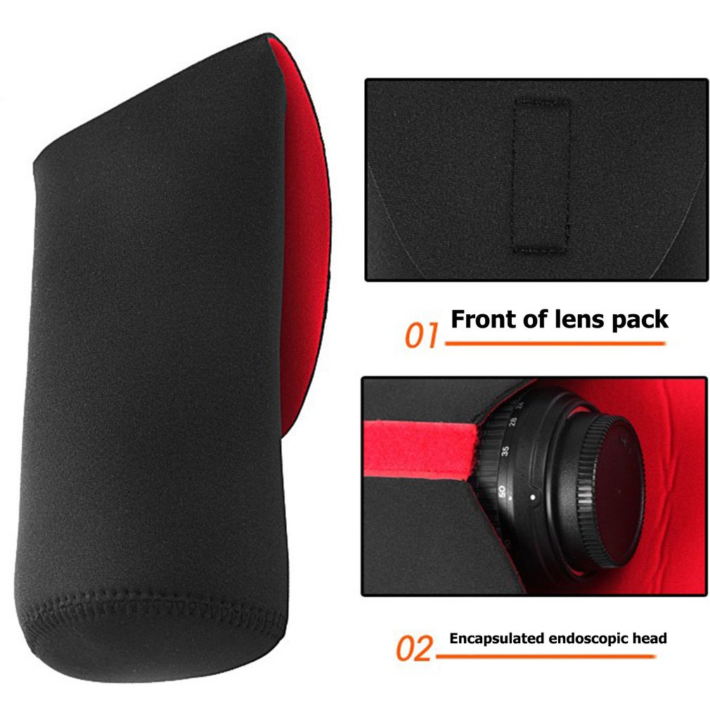 Neoprene Dslr Camera Lens Soft Protector Pouch Bag Case Padded Waterproof For Canon Nikon Sony [Q/15]