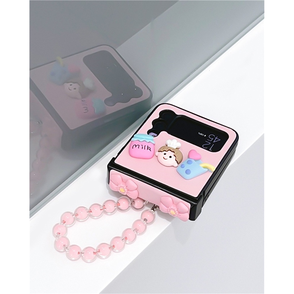 Ốp Điện Thoại Hoạt Hình 3D Dễ Thương Cho Galaxy Zflip3 5G Z Flip3 Flip4 Zflip4