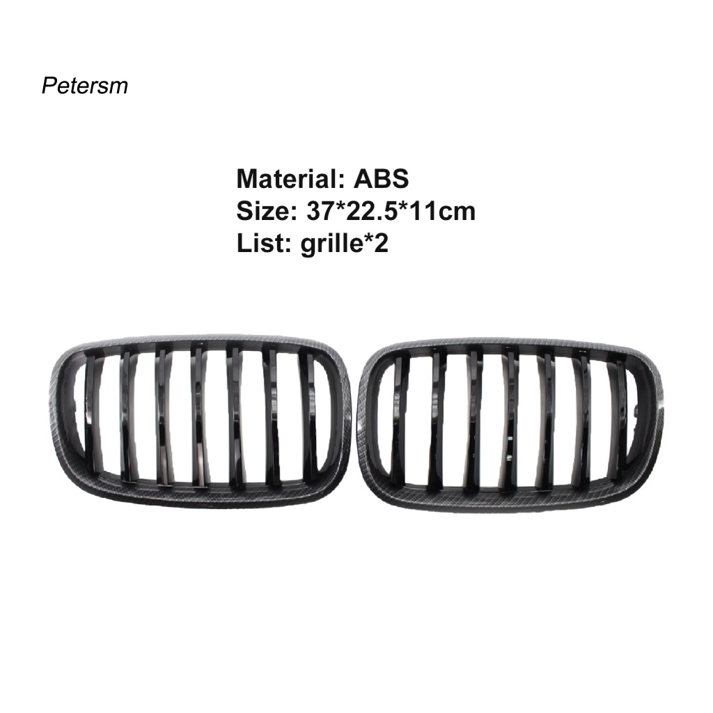 Set 2 Lưới Tản Nhiệt Màu Đen Bóng Gắn Mui Xe Hơi 51137157687 51137157688 Phụ Kiện Chuyên Dụng Cho Xe BMW E70 X5 08-13